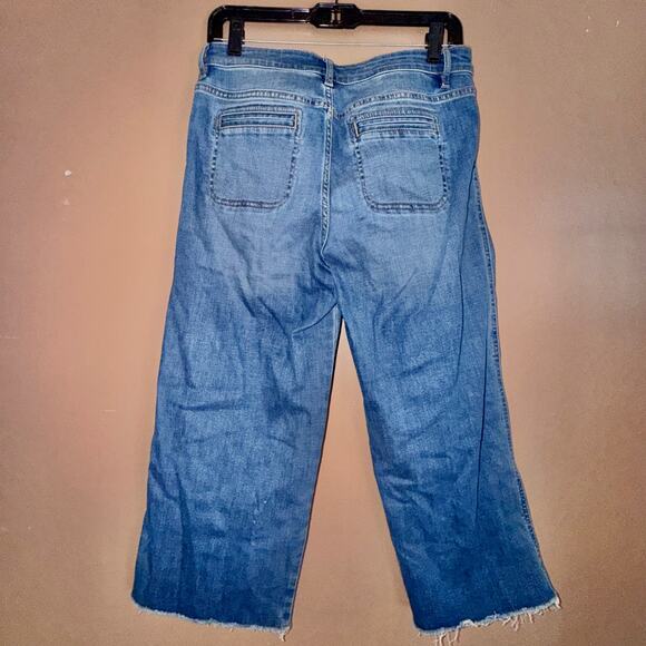 J. Jill Denim Women's Wide Leg Crop Pant Jeans Blue - Size 8 - Picture 3 of 10